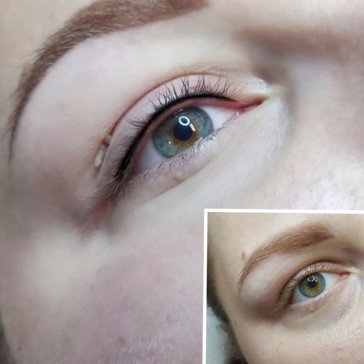 makijaż permanentny efekt - kreska na oku